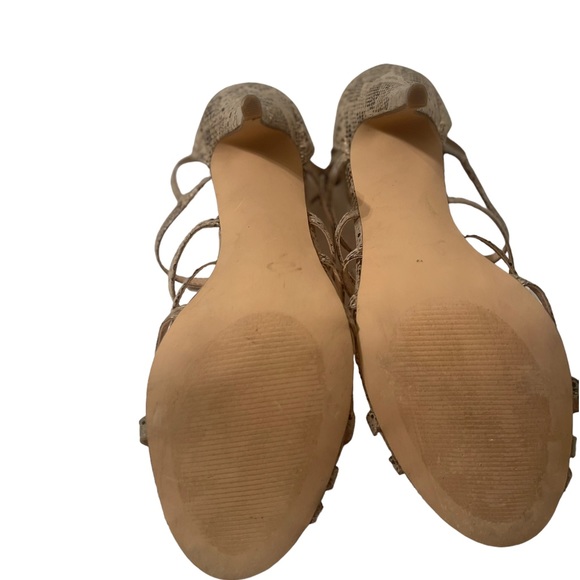 Steve Madden Metallic Gold Daacia Snakeskin Stilleto Heel Shoe Size 9.5 - Picture 6 of 6